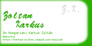 zoltan karkus business card